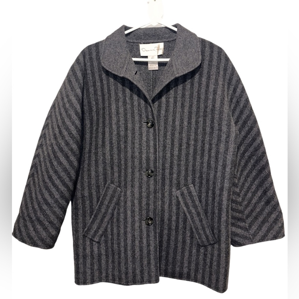 Vintage Oscar de la Renta Wool Striped Jacket – Perfect Condition